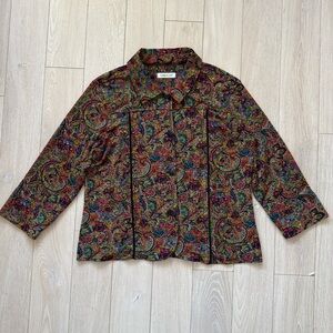 Coldwater Creek Multicolor Paisley Jacket Women’s